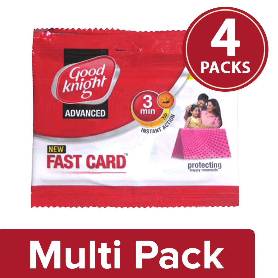 Good knight Fast Card - Mosquito Repellent Paper, 4x10 Cards Multipack